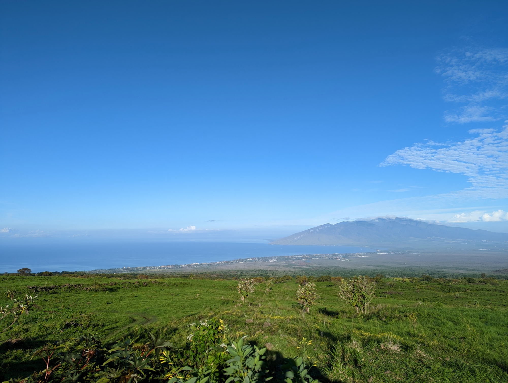 A picture of the northwest peak of Maui, taken from the southeast mountainside.